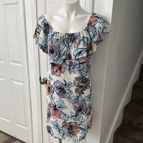 EVERLY Floral Off-Shoulder Dress Size L - Picture 1 of 9